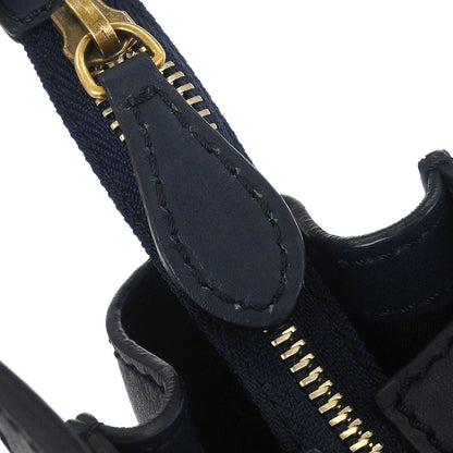 Celine Navy Leather Nano Luggage 2way Shoulder Tote Bag