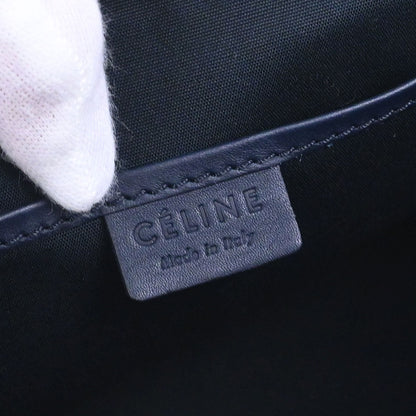 Celine Navy Leather Nano Luggage 2way Shoulder Tote Bag