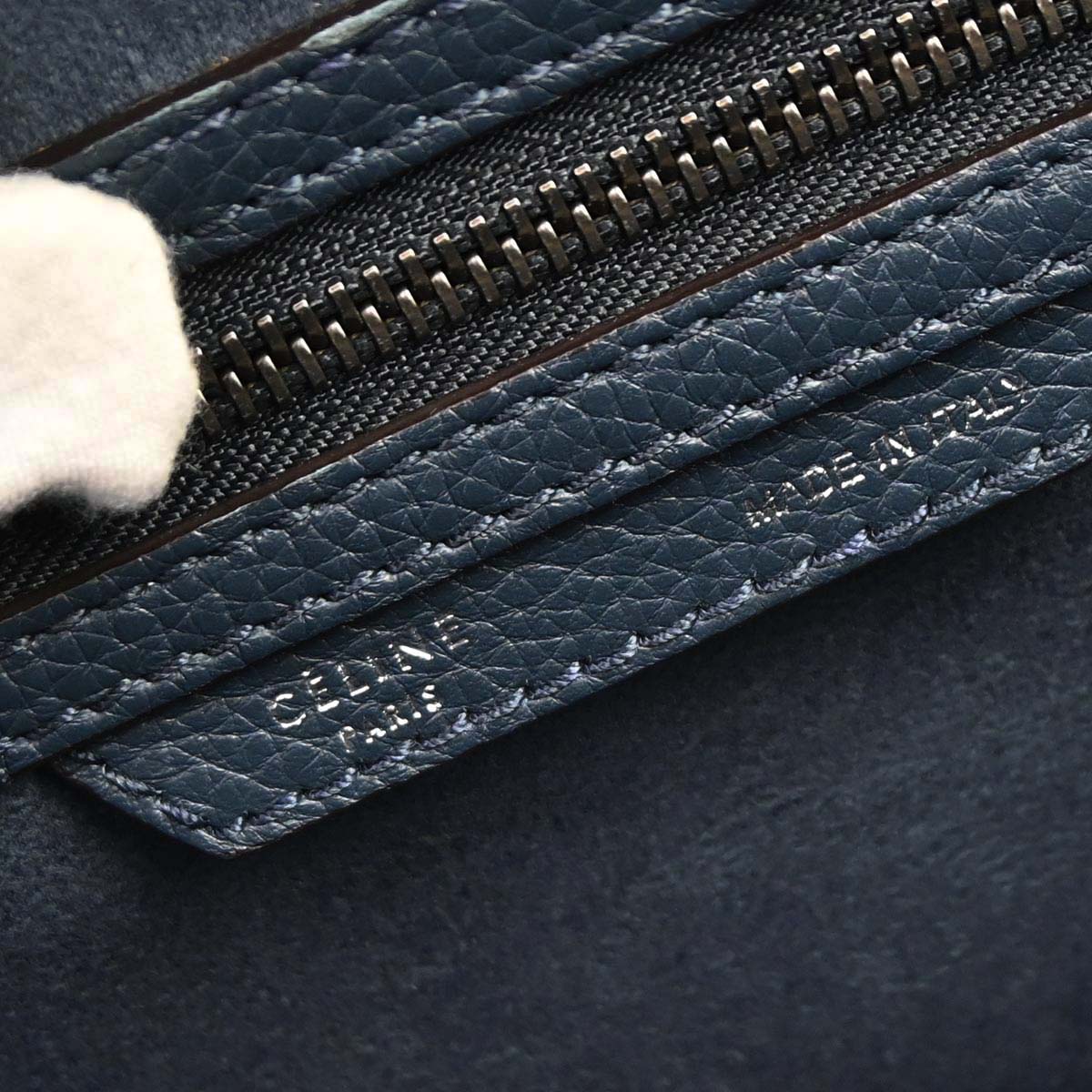 Celine Navy Mini Luggage Tote Bag