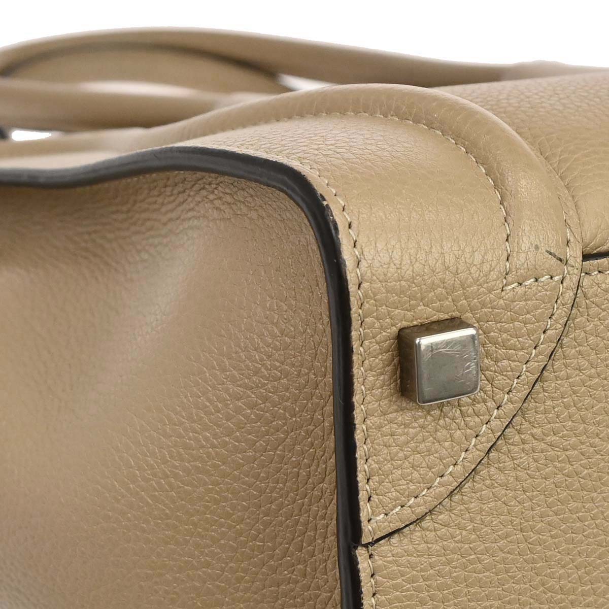 Celine Beige Luggage Micro Tote Handbag