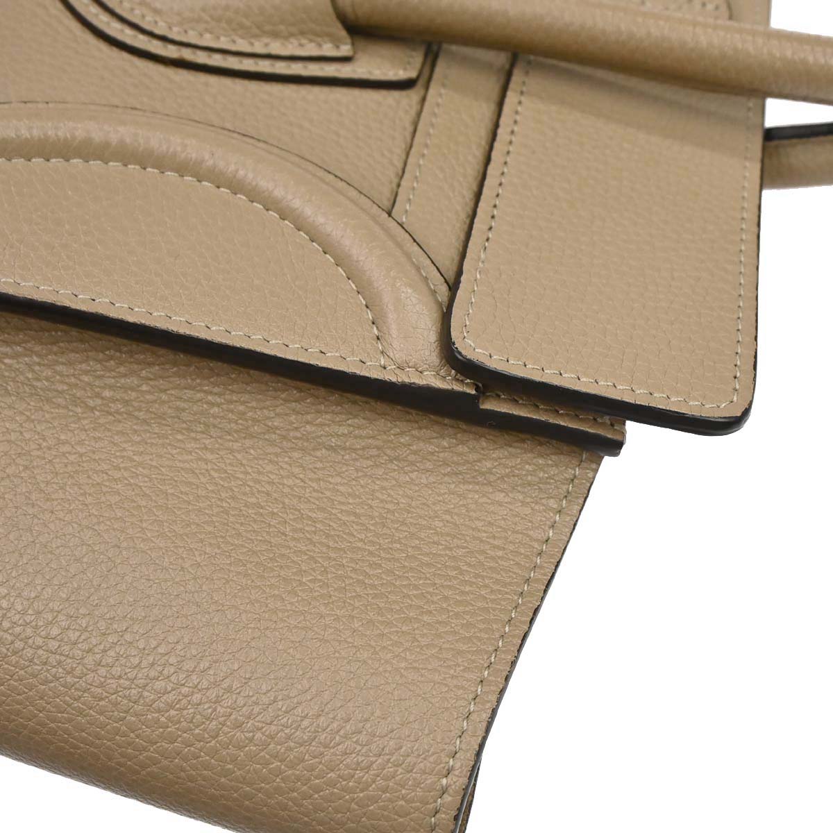 Celine Beige Luggage Micro Tote Handbag