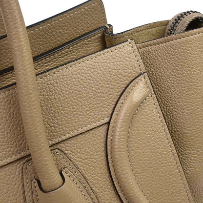 Celine Beige Luggage Micro Tote Handbag