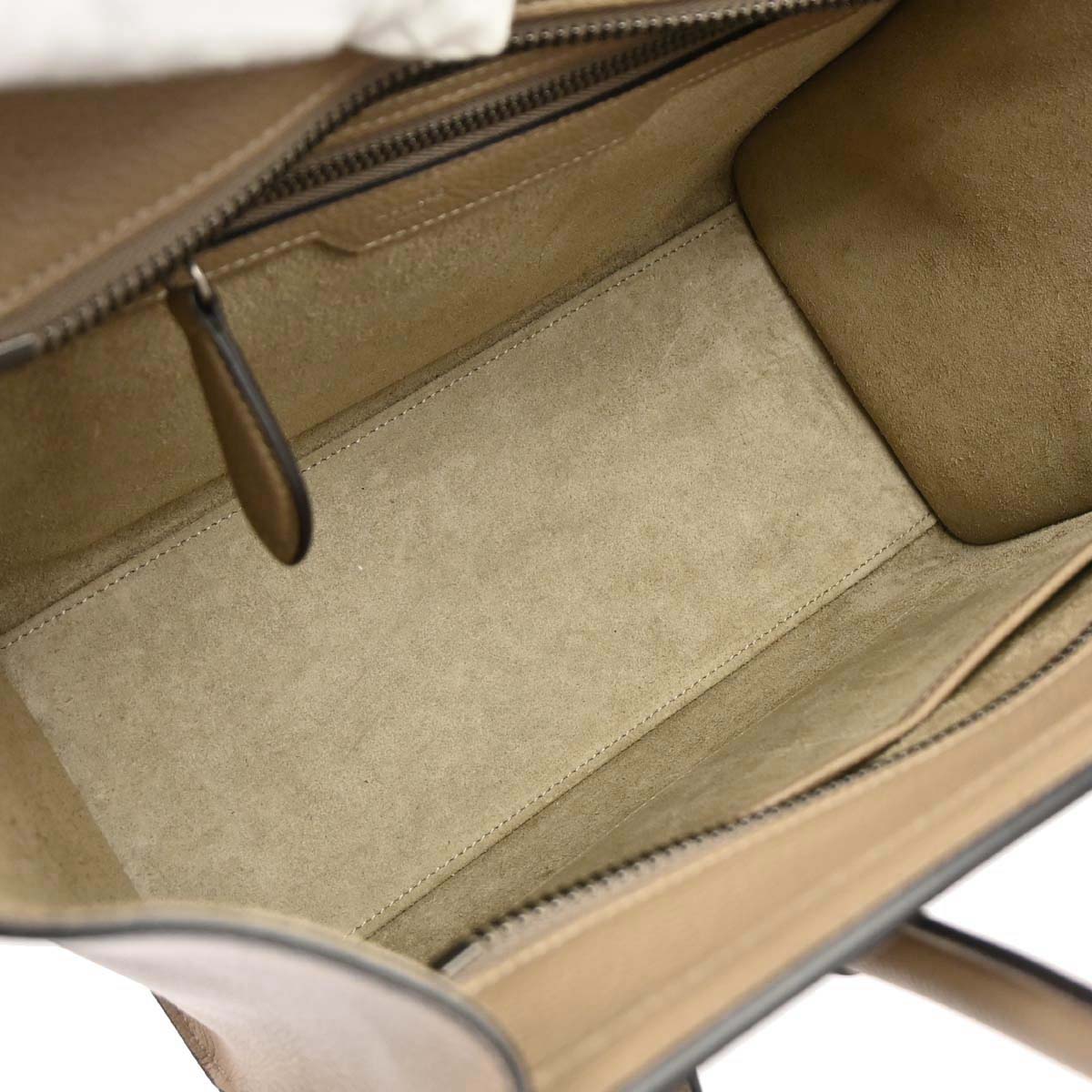 Celine Beige Luggage Micro Tote Handbag