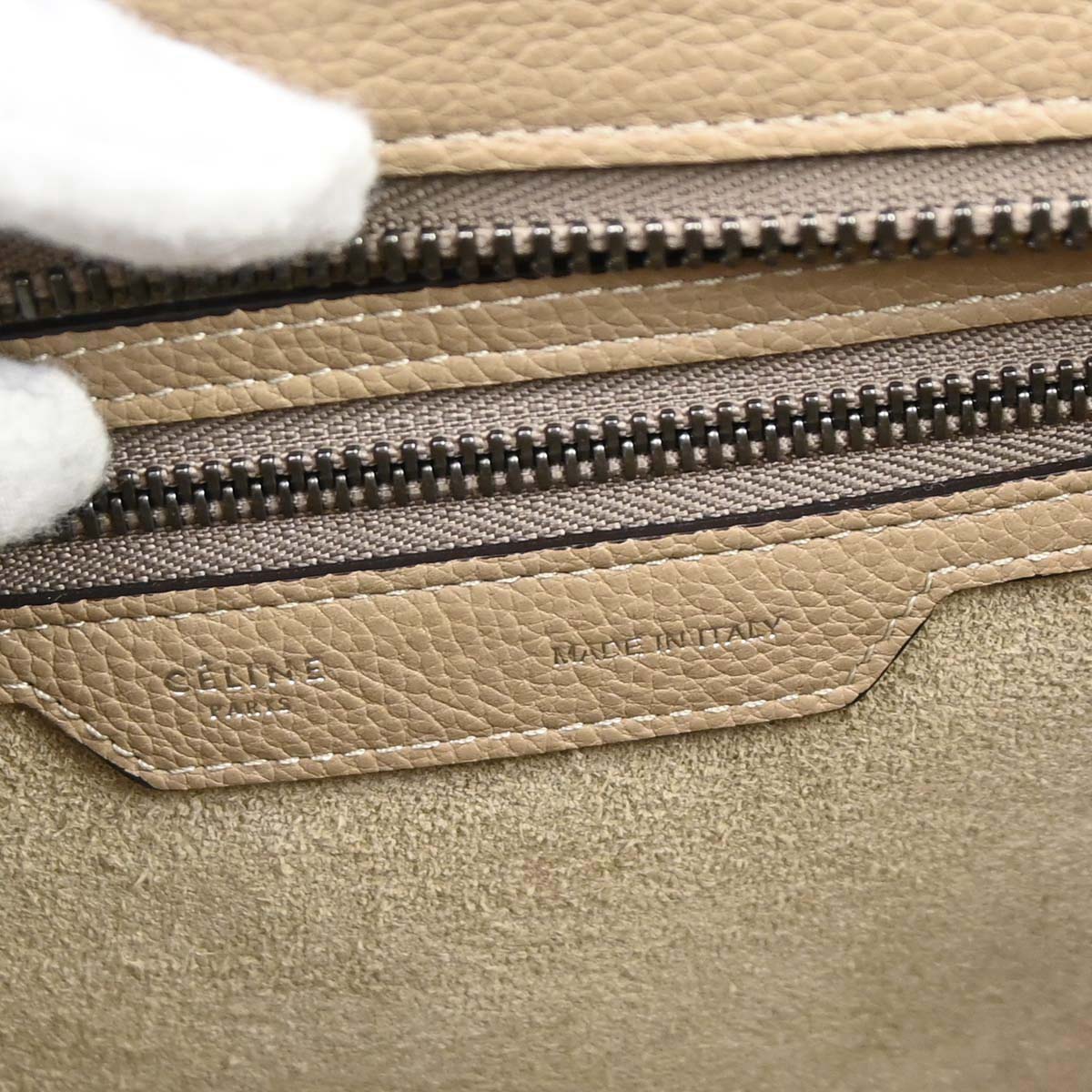 Celine Beige Luggage Micro Tote Handbag