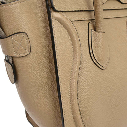 Celine Beige Luggage Micro Tote Handbag