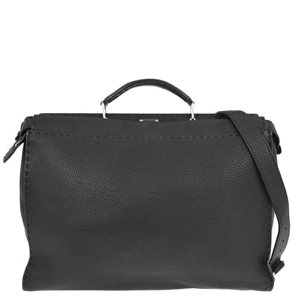 Fendi Black Selleria Peekaboo Fit Monster 2way Shoulder Handbag