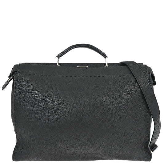 Fendi Black Selleria Peekaboo Fit Monster 2way Shoulder Handbag