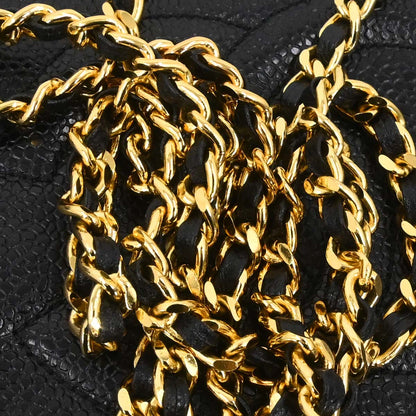 Chanel Black Caviar Skin WOC Wallet on Chain Bag