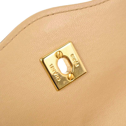 Chanel Beige Lambskin Shoulder Bag