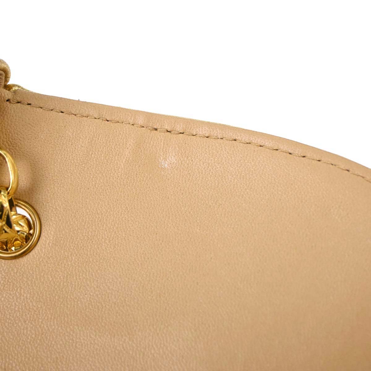 Chanel Beige Lambskin Shoulder Bag