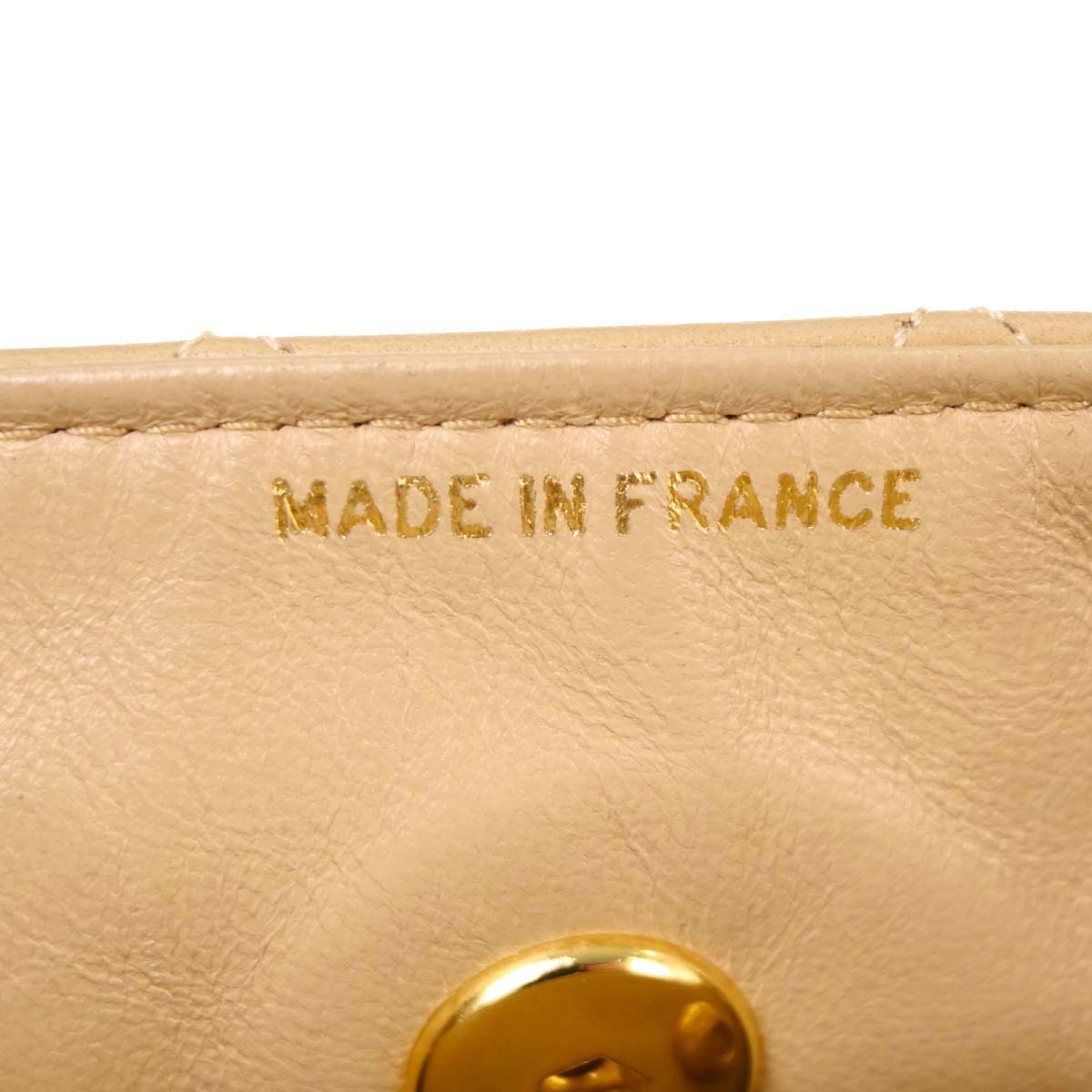 Chanel Beige Lambskin Shoulder Bag