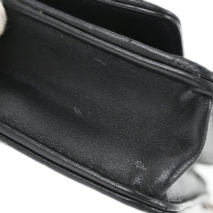 Chanel Black Lambskin Camellia WOC Wallet on Chain Bag
