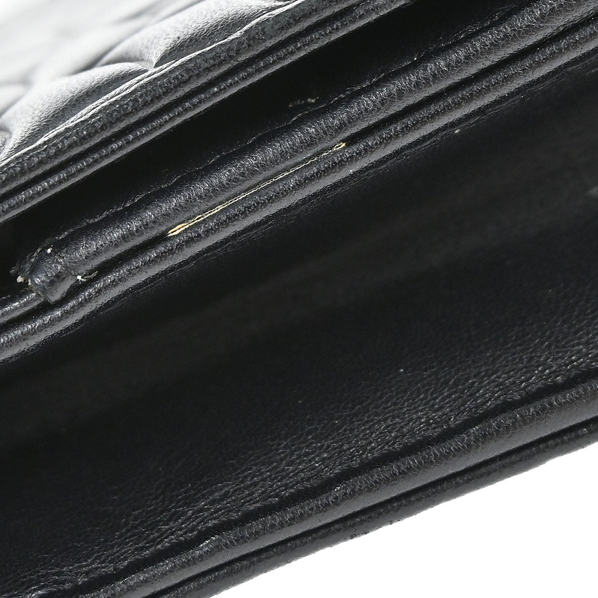 Chanel Black Lambskin Camellia WOC Wallet on Chain Bag