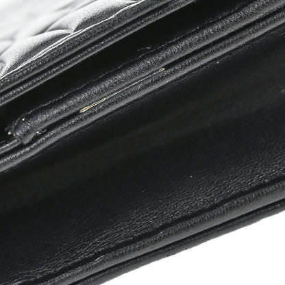 Chanel Black Lambskin Camellia WOC Wallet on Chain Bag