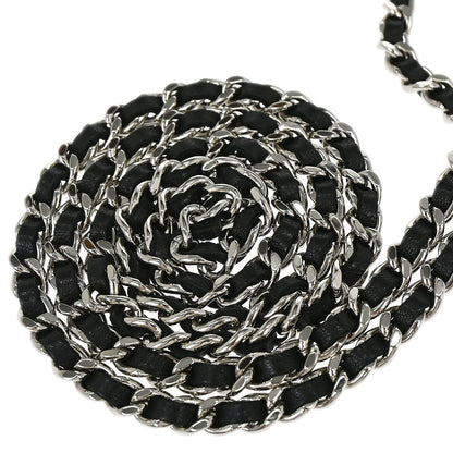 Chanel Black Lambskin Camellia WOC Wallet on Chain Bag