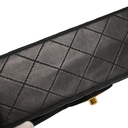 Chanel 2000-2002 Black Lambskin Small Classic Double Flap Shoulder Bag
