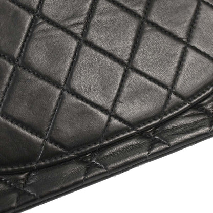 Chanel 2000-2002 Black Lambskin Small Classic Double Flap Shoulder Bag