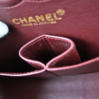 Chanel 2000-2002 Black Lambskin Small Classic Double Flap Shoulder Bag