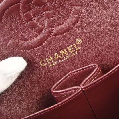 Chanel 2000-2002 Black Lambskin Small Classic Double Flap Shoulder Bag