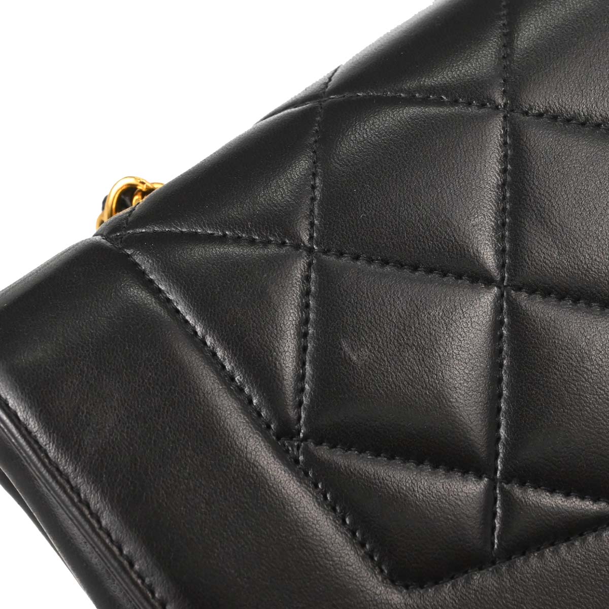 Chanel Black Lambskin Small Diana Shoulder Bag