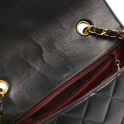 Chanel Black Lambskin Small Diana Shoulder Bag