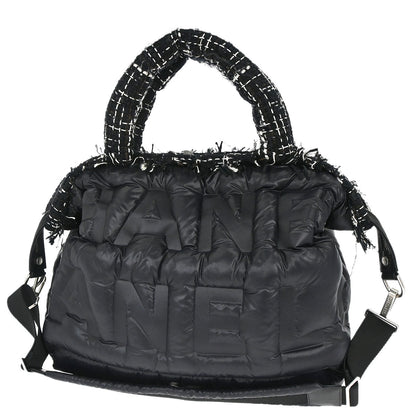 Chanel Black Nylon Coco Neige Doudoune 2way Shoulder Tote Bag