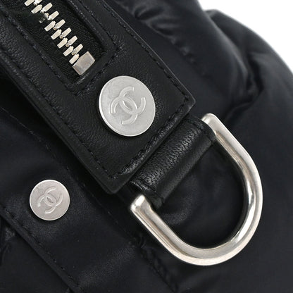 Chanel Black Nylon Coco Neige Doudoune 2way Shoulder Tote Bag