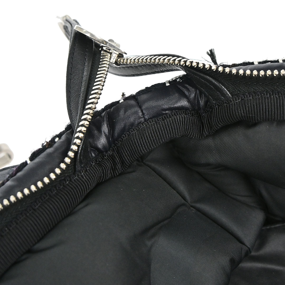 Chanel Black Nylon Coco Neige Doudoune 2way Shoulder Tote Bag