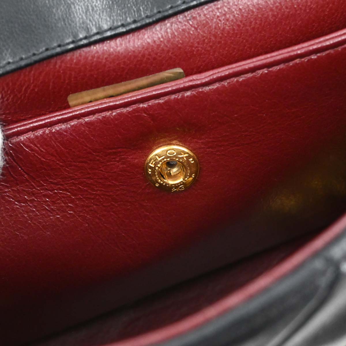 Chanel 1989-1991 Black Lambskin Straight Full Flap Shoulder Bag
