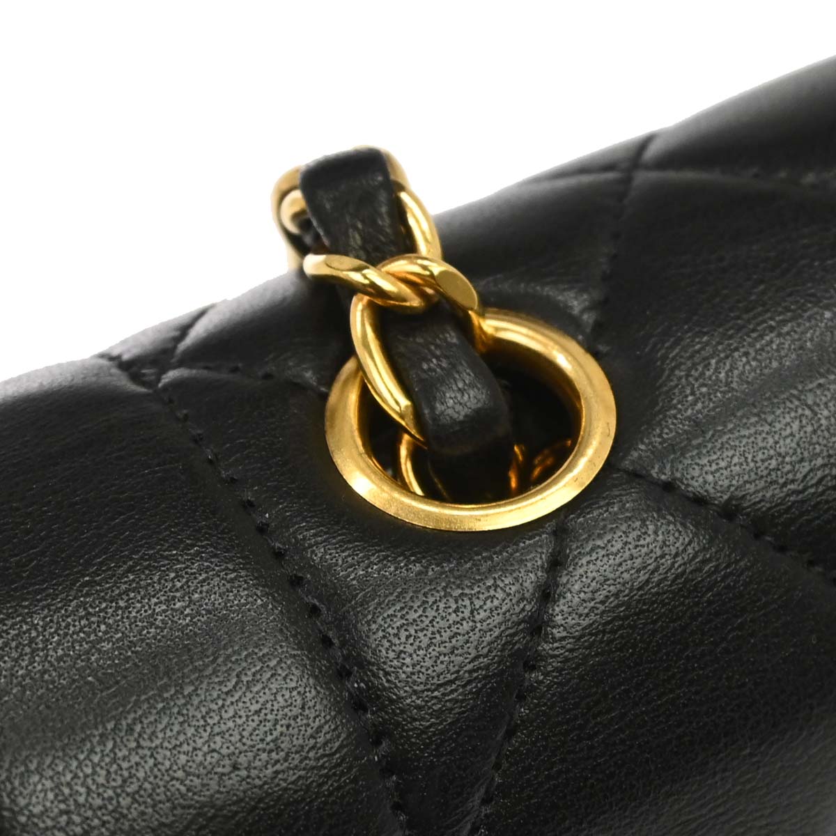 Chanel 1994-1996 Black Lambskin Small Diana Shoulder Bag