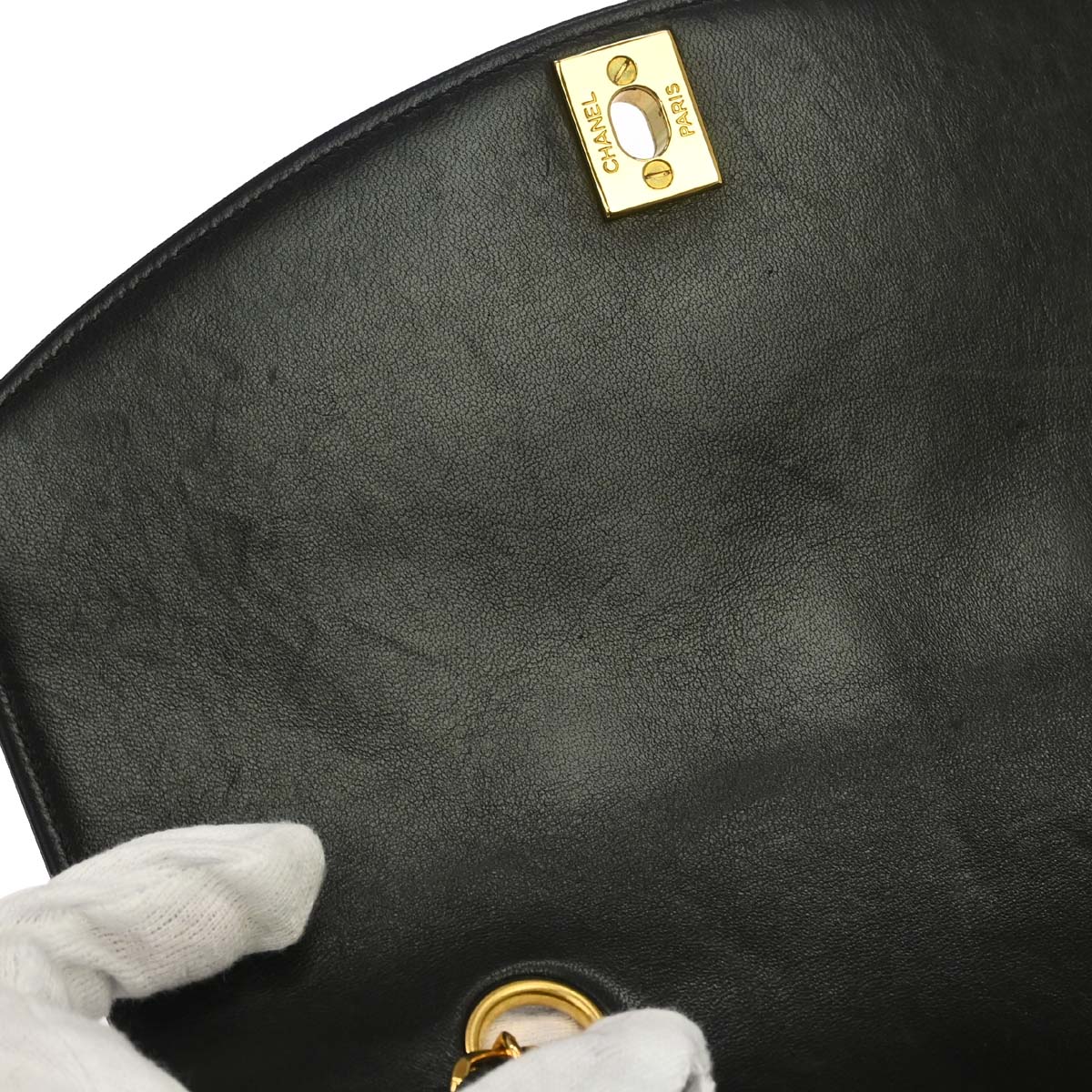 Chanel 1994-1996 Black Lambskin Small Diana Shoulder Bag