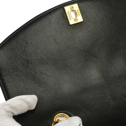 Chanel 1994-1996 Black Lambskin Small Diana Shoulder Bag
