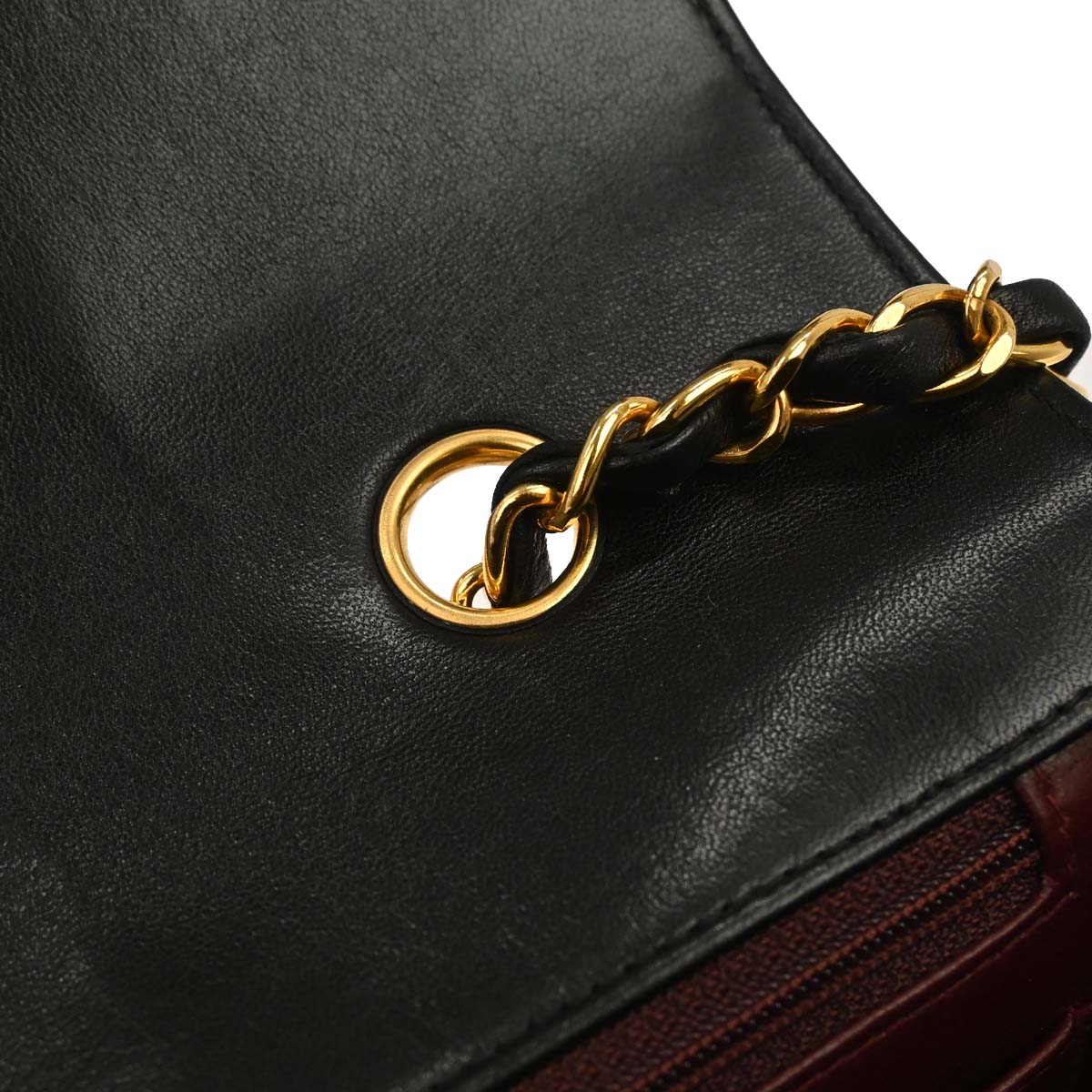 Chanel 1994-1996 Black Lambskin Small Diana Shoulder Bag