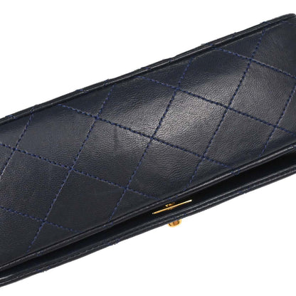 Chanel Navy Lambskin Turnlock Mini Full Flap Shoulder Bag