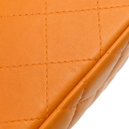 Chanel Orange Lambskin Double Sided Handbag