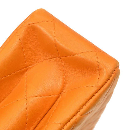 Chanel Orange Lambskin Double Sided Handbag