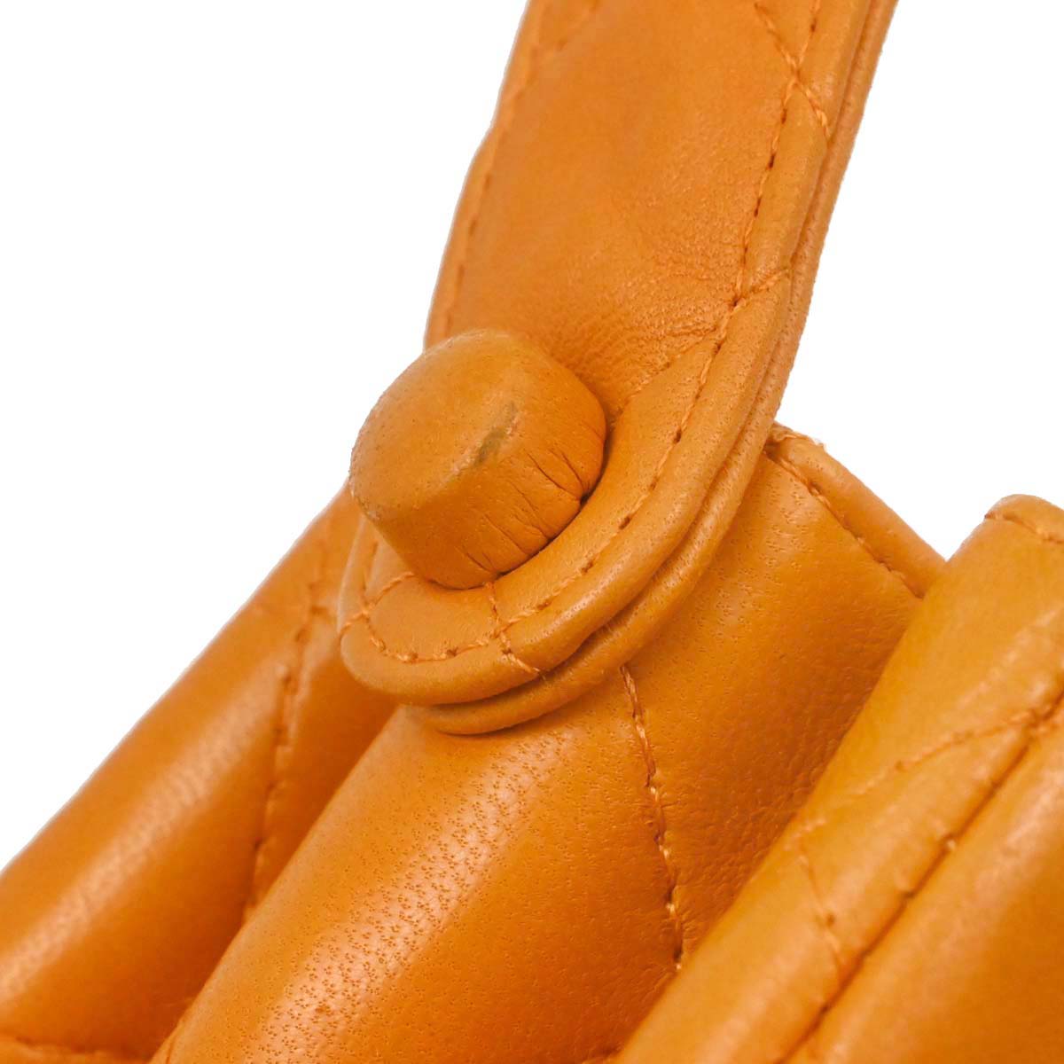 Chanel Orange Lambskin Double Sided Handbag