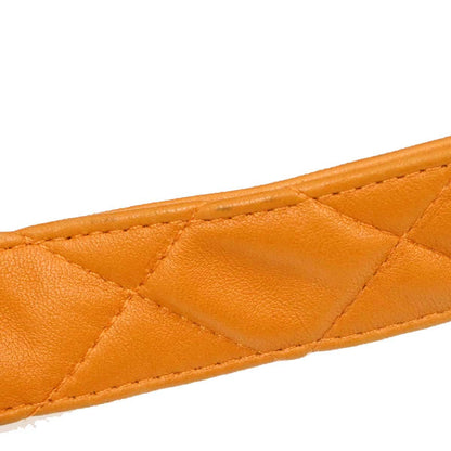 Chanel Orange Lambskin Double Sided Handbag