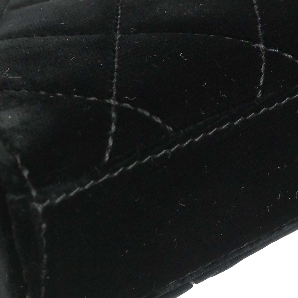 Chanel Black Velvet Chain Handbag