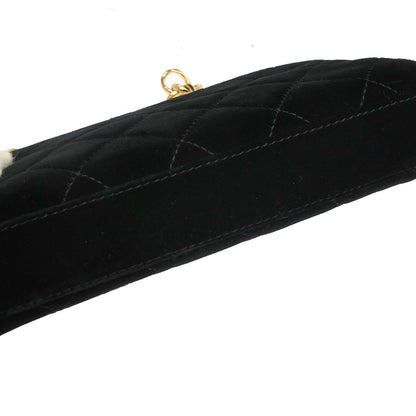 Chanel Black Velvet Chain Handbag
