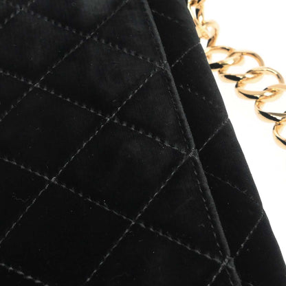 Chanel Black Velvet Chain Handbag