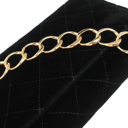 Chanel Black Velvet Chain Handbag