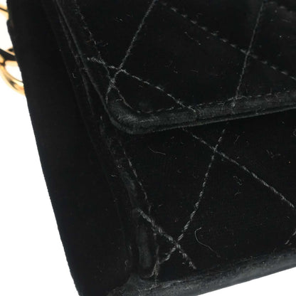 Chanel Black Velvet Chain Handbag