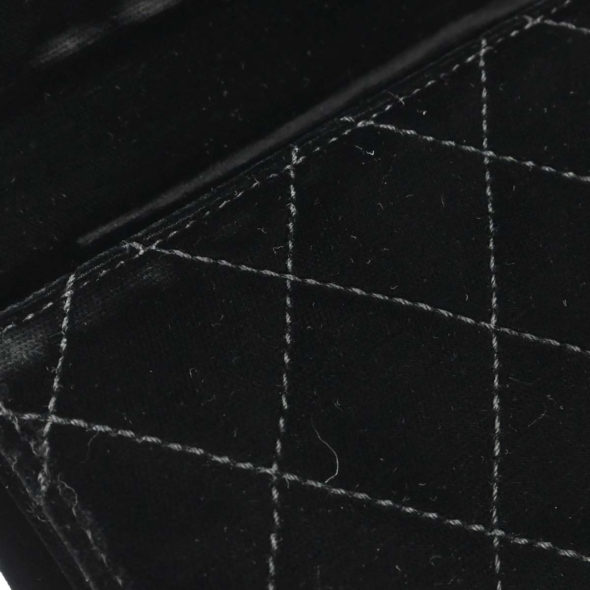 Chanel Black Velvet Chain Handbag