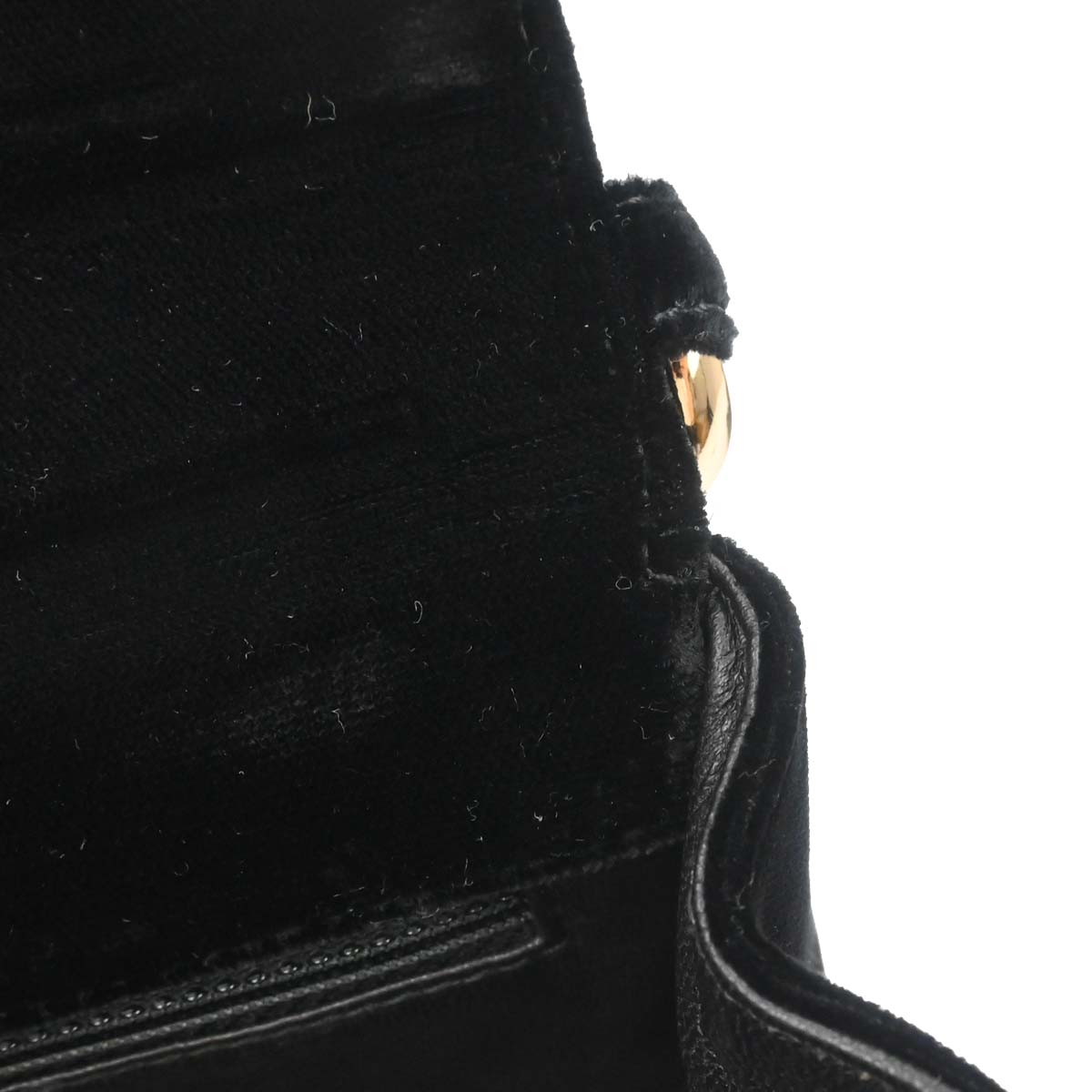 Chanel Black Velvet Chain Handbag