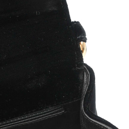 Chanel Black Velvet Chain Handbag