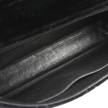 Chanel Black Velvet Chain Handbag