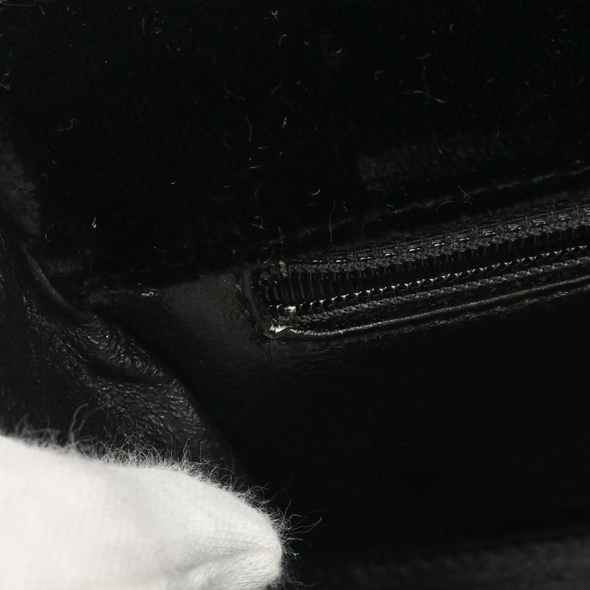 Chanel Black Velvet Chain Handbag