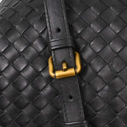Bottega Veneta Black Lambskin Intrecciato Handbag