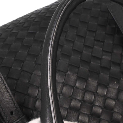 Bottega Veneta Black Lambskin Intrecciato Handbag